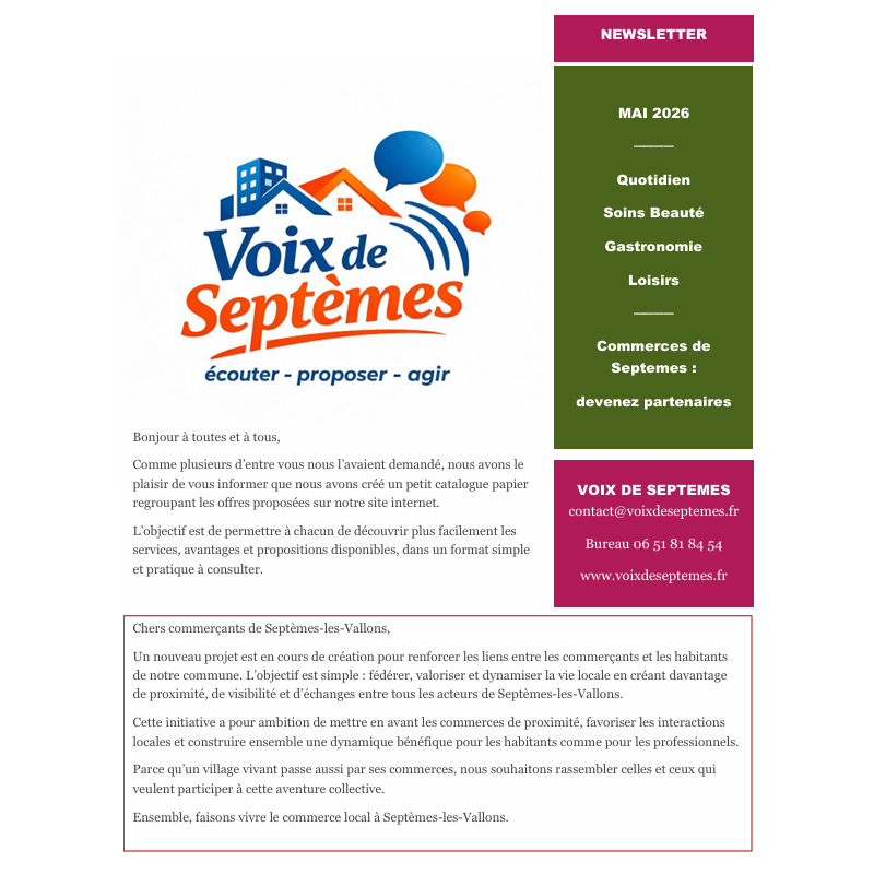 Newsletter Mai 2026